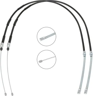 Produktbild von RIDEX Handbremsseil Seilzug Feststellbremse für VW TRANSPORTER III Bus Hinten 124C1187