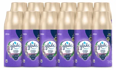 Imagen del producto de 12 unidades de recambio para ambientador automático Glade, aroma Lavanda y Aloe, 269 g. Paquete económico