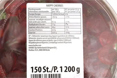 Obrázek produktu pro Haribo Happy Cherries ovocné žvýkačky dvojité třešně 150 kusů 1200g