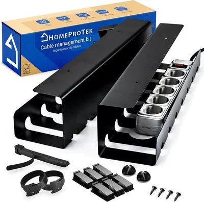 Obrázok produktu pre Držiak na káble, čierny, oceľový, 43 cm