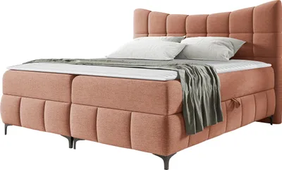Produktbild von MIRJAN24 Boxspringbett mit zwei Bettkästen Nova, Ehebett, Doppelbett mit Topper, Härtegrad H3 (Farbe: Freya 210.32, Größe: 200x200 cm)
