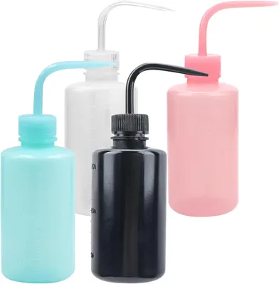 Produktbild von Set aus 4 Squeeze-Flaschen, 250 ml, LDPE Kunststoff, schmale Öffnung, für Labor und Haushalt