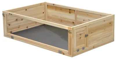 Image de Maisonnette pour petits animaux - Bois naturel - 110 x 70 x 30 cm