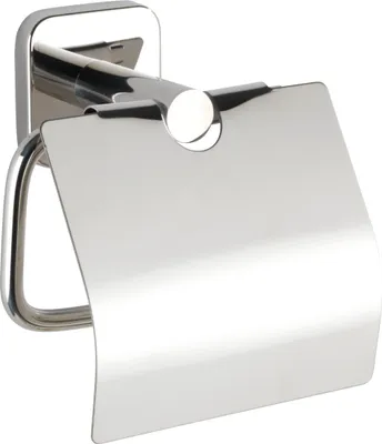 Produktbild von WENKO Toilettenpapier Halter mit Deckel Mezzano WC Rollen rostfrei