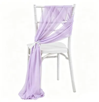 Produktbild von 50 Stück Tüll Stuhldekoration - Chiffon Schleifen für Hochzeiten und Feiern