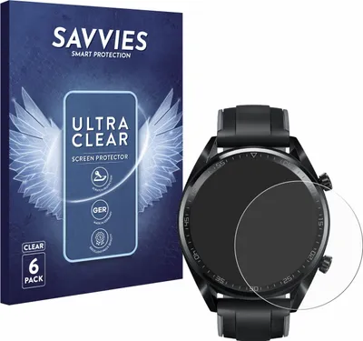 Produktbild von 6x Für Huawei Watch GT / GT Active Schutzfolie Savvies Displayschutz Display Schutz Folie Klar Transparent