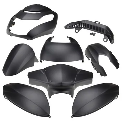 Immagine prodotto di Set carenatura nero opaco completo 6 pezzi per Peugeot Kisbee 2T 4T 50 100