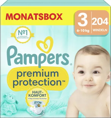 Produktbild von PAMPERS Premium Protect. Gr.3 Midi 6-10kg 204 St
