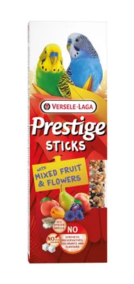 Obrázok produktu pre Prestige Sticks Kleinsittiche mit gemischten Früchten & Blüten - 2 Stück - 60 g
