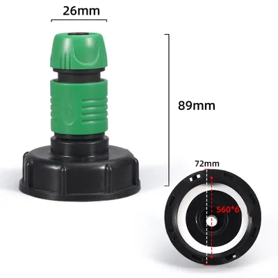 Produktbild von INF IBC Adapter aus Kunststoff - Anschluss für Schläuche 1/2 Zoll