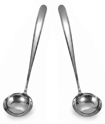 Suppenlöffel 2er-Set Edelstahl silber 21,4 cm