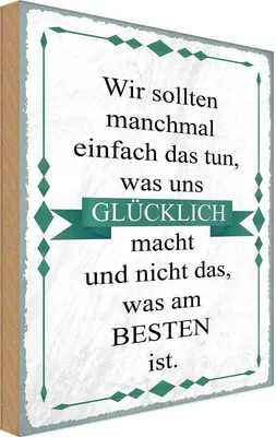 Produktbild von vianmo Holzschild 40x30 cm wir sollten tun was glücklich Dekoration