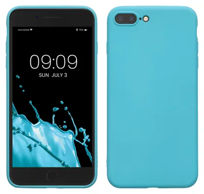 Produktbild von kwmobile Hülle kompatibel mit Apple iPhone 7 Plus / iPhone 8 Plus Hülle - gummierte TPU Silikon Handyhülle - Schutzhülle für kabelloses Laden - Case