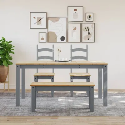 Produktbild von Möbel Esstische - Grau - CLORIS Esstisch PANAMA Grau 160x80x75 cm Massivholz Kiefer,21.6 Kg - 181122