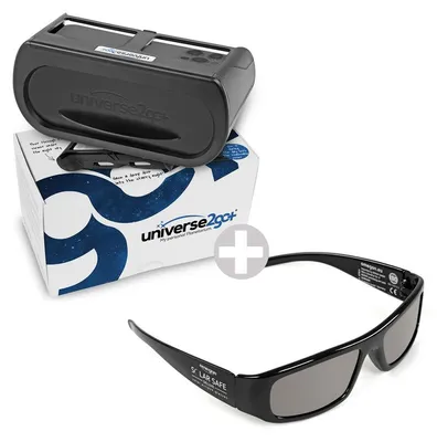Produktbild von Omegon Hand-Planetarium Universe2Go+ + Sonnenfinsternisbrille Solar Safe Deluxe