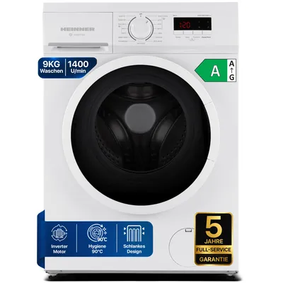 Zdjęcie produktu dla Heinner HWM-M9014SM, Od przodu, 9 kg, B, 76 dB, 1400 RPM, A