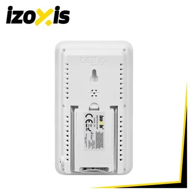 Productafbeelding van Izoxis 27912 Weerstation met luchtvochtigheidsmeter, 14,5 x 8 x 2,4 cm, wit-grijs