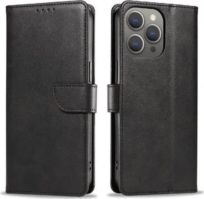 Image de Étui en cuir pour Iphone 16 - Noir