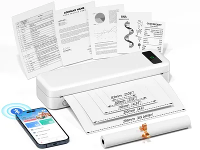 Produktbild von TATTMUSE Mobiler Drucker A4 für Unterwegs, Mobiler Drucker, Belegdrucker