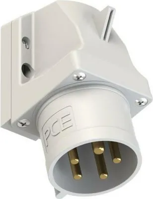 Produktbild von CEE-Wandgerätestecker 32A 5p 1h IP44 mit Deckel 525-1 Notstrom