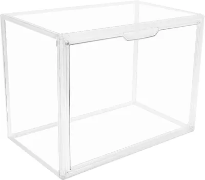 Productafbeelding van Transparante, stapelbare kunststofboxen met magnetische sluiting – Stofvrije opbergboxen, ideaal voor figuurtjes, boeken, cosmetica en schoenen.