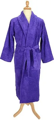 Immagine prodotto di A&R 025.50 | Accappatoio da uomo con collo a scialle / Oeko-Tex - Colore: Viola - Taglia: XXS