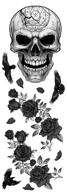 Produktbild von Skull Dekoration als Wandtattoo für Halloween & Gothic
