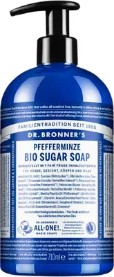 Image de Dr. Bronner's Menthe poivrée Bio Sugar Soap Savon naturel 710 ml