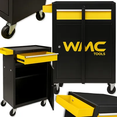 Image de WMC Armoire d'atelier Grande servante à outils sur roulettes avec tiroir