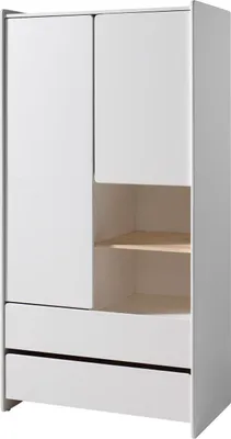 Produktbild von Kleiderschrank Kiddy MDF Weiß 90x180x55 cm