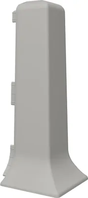 Produktbild von VILO Außenecke LINELA - PVC Eckverbinder für Fußleisten - Wasserfest & Stoßfest - 2 Stück - Grau