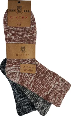 Produktbild von 3 Paar Damen Alpaka Socken Wollsocken Wintersocken, Mix2 39-42