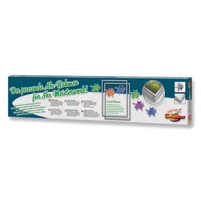 Produktbild von Noris Spiele Malen nach Zahlen - 2 x Alurahmen Silber 24 x 30 cm; 605220771