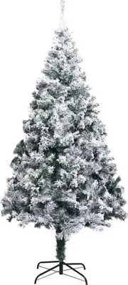 Produktbild von vidaXL Künstlicher Weihnachtsbaum mit Schnee Grün 180 cm PVC