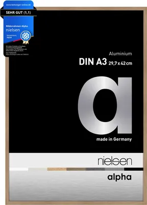 Zdjęcie produktu dla nielsen aluminiowa ramka na zdjęcia Alpha, 29,7x42 cm (A3), dąb