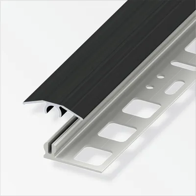Produktbild von alfer Übergangs-Profil 2 m, 25 x 7 mm Aluminium eloxiert gebürstet schwarz