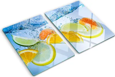 Obrázek produktu pro Kryt varné desky – Kryt na indukční desku – Ochranná skleněná deska – 2x40x52 cm– Skleněné ochranné desky na sporák –Tvrzené sklo –Citrusová voda
