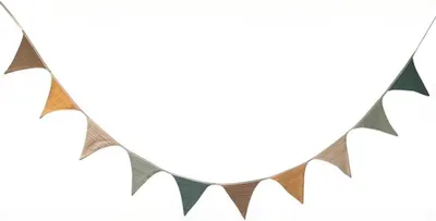 Produktbild von Zayno® Wimpelkette "Linus" | weiche Baumwolle, sanfte Farben, kreative Kinderzimmerdekoration, dekorative Akzente