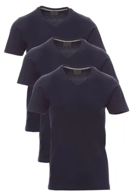 Produktbild von Mivaro Herren T-Shirt 3er Pack V-Ausschnitt Dunkelblau - V-Neck Shirt aus 100% Baumwolle, Regular Fit, Basic Kurzarm, bis 5XL