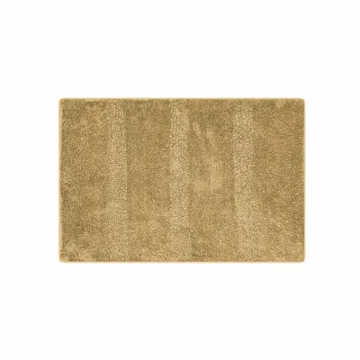 Produktbild von Badezimmer Teppich 60x40 cm Badematte Badvorleger WC Bad Duschvorleger Baumwolle Badteppich Badläufer Badezimmermatte Duschvorlage Waschbar Braun Streifen