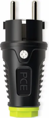 Produktbild von PCE Gummi-Schutzkontaktstecker Taurus2, schwarz/gelb