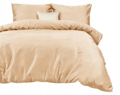 Produktbild von Darymex Satin Baumwoll-Bettwäsche Hellbeige 200x220