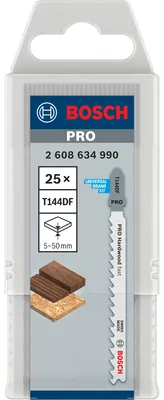 Imagen del producto de Hojas de sierra de calar para madera dura, modelo T 144 DF, cantidad por paquete: 25