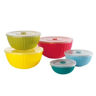 Produktbild von maxxcuisine Mikrowellenschüsseln 10 tlg Dampfventil Aufbewahren Aufwärmen