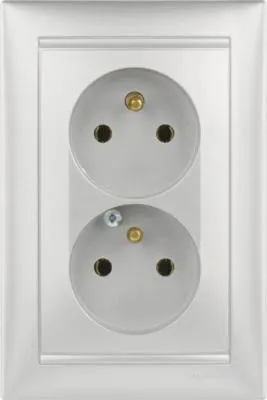 Obrázek produktu pro Dvojzásuvka Legrand Valena 770290 metalíza / stříbrná