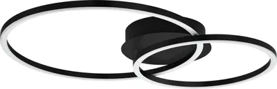 Produktbild von EGLO Smart Home LED Deckenlampe Mottafollone, ZigBee, App und Sprachsteuerung Alexa, Lichtfarbe einstellbar, Deckenleuchte in Schwarz, 41,5 x 29 cm