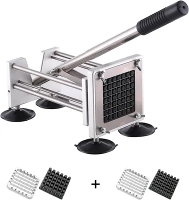Obrázok produktu pre Krájač na hranolky 9 mm a 12 mm, nehrdzavejúca oceľ, so 4 prísavkami, na hranolky