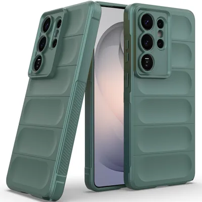 Immagine prodotto di Custodia per Samsung Galaxy S26 Ultra in morbido TPU e silicone, resistente agli urti, verde
