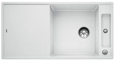 Imagen del producto de BLANCO AXIA III XL 6 S, fregadero de SILGRANIT® PuraDur®, blanco, reversible, con sistema de desagüe empotrado y tabla de cortar de madera incluida