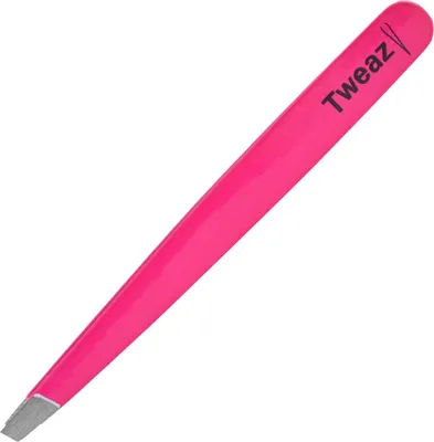 Produktbild von K-Pro TWEAZY Pinzette Augenbrauen zupfen Eyebrow Tweezer Edelstahl (Neon Pink)